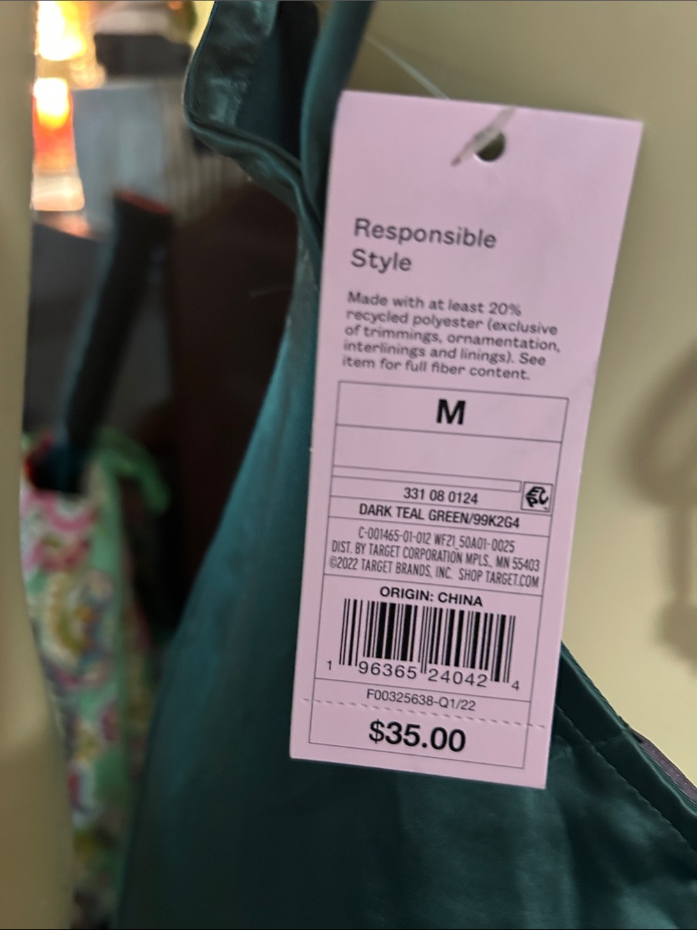 Wild Fable Satin Midi Slip Dress in color dark green - Picture 2 of 9